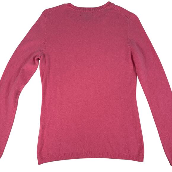 Lands' End Cashmere Sweater Size XS Pink Long Sleeve Cozy Warm Barbiecore - Picture 11 of 14